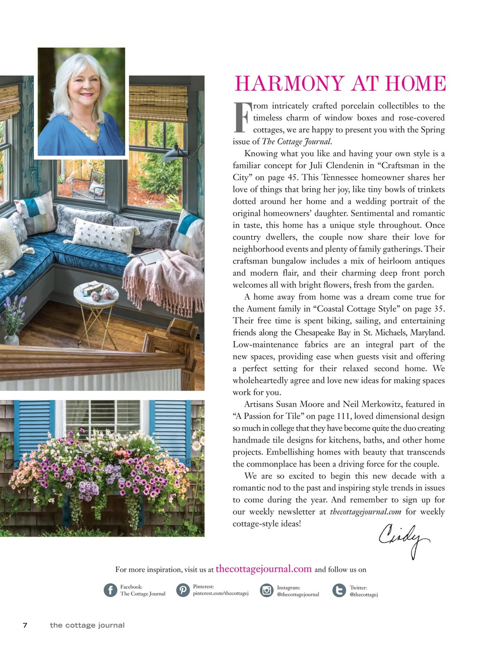 The Cottage Journal Preview Pages