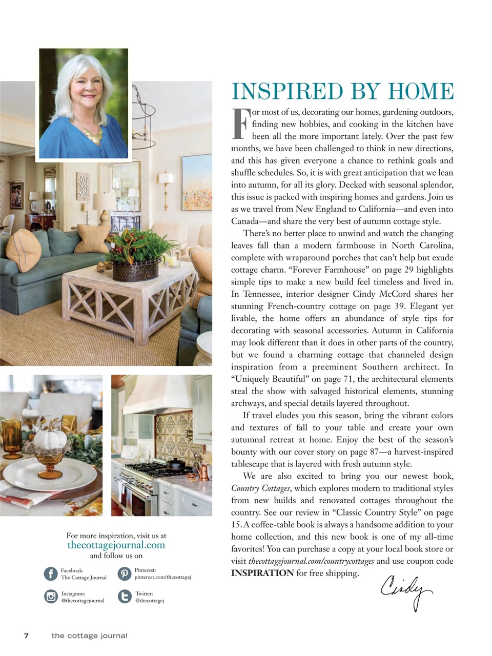 The Cottage Journal Preview Pages