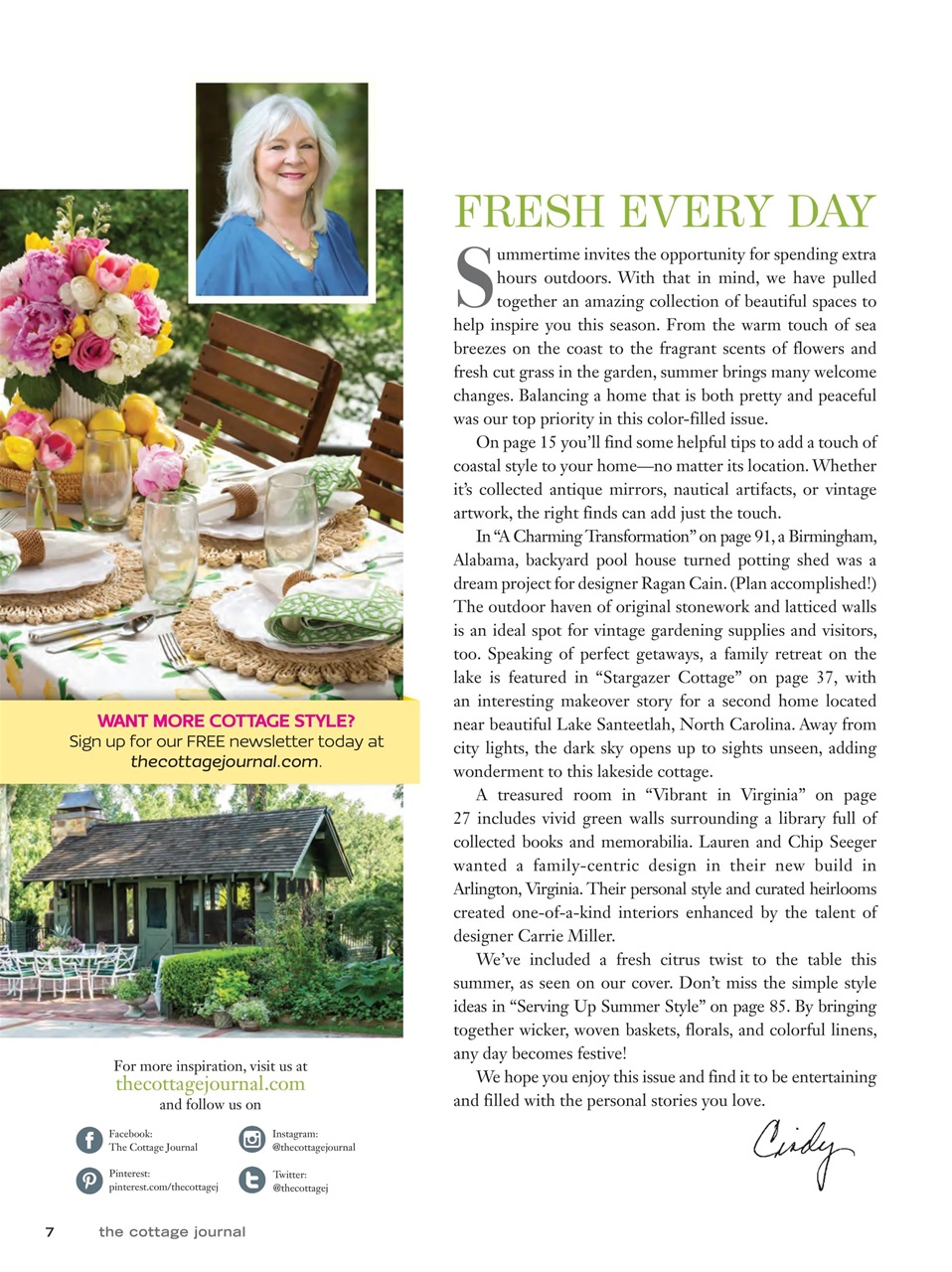 The Cottage Journal Preview Pages