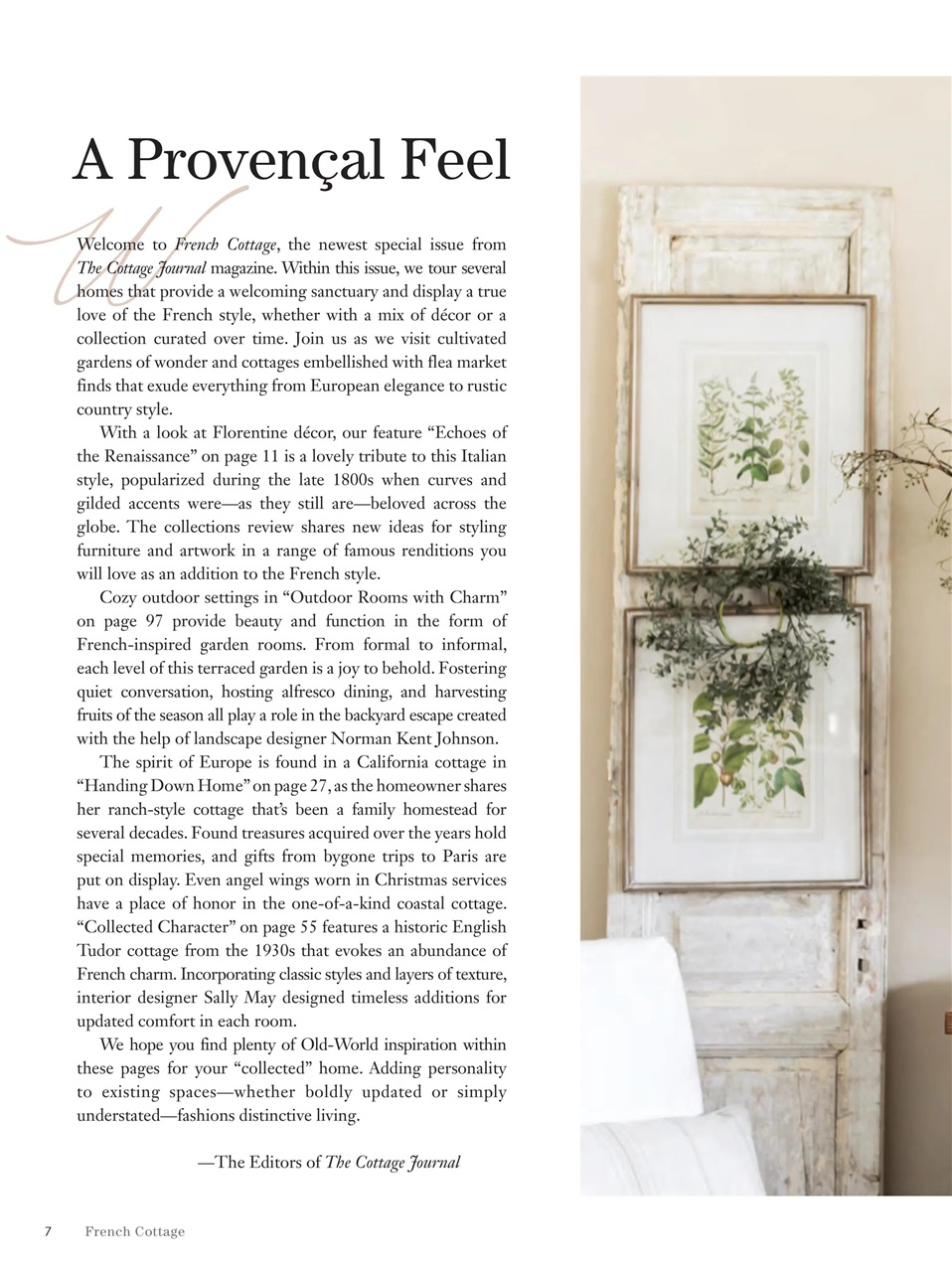 The Cottage Journal Magazine French Cottage 2022 Special Issue