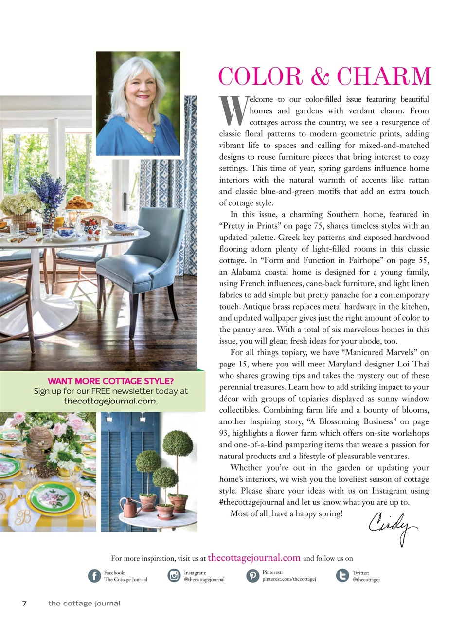 The Cottage Journal Preview Pages