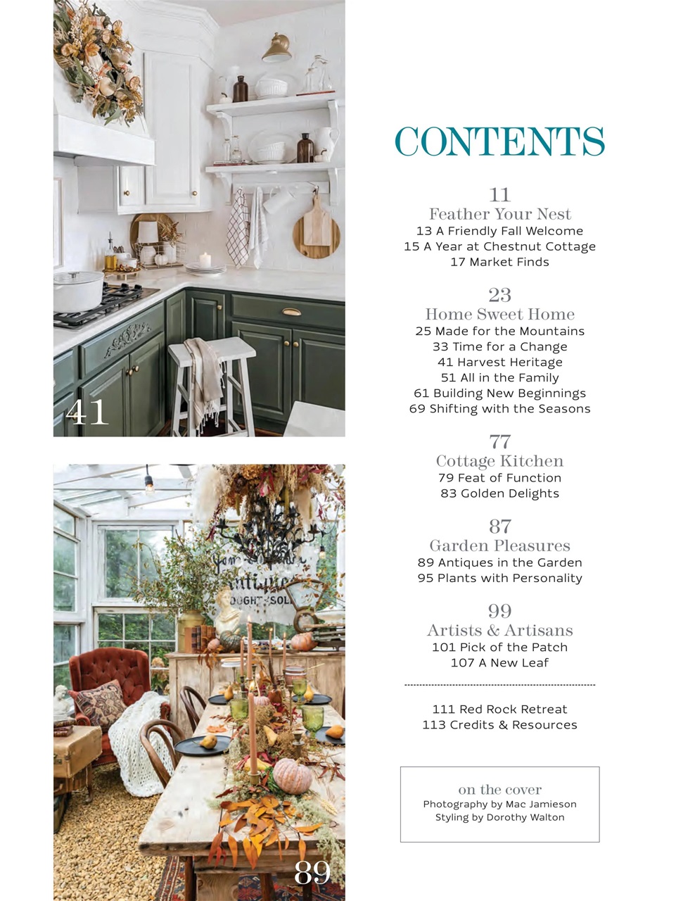The Cottage Journal Preview Pages