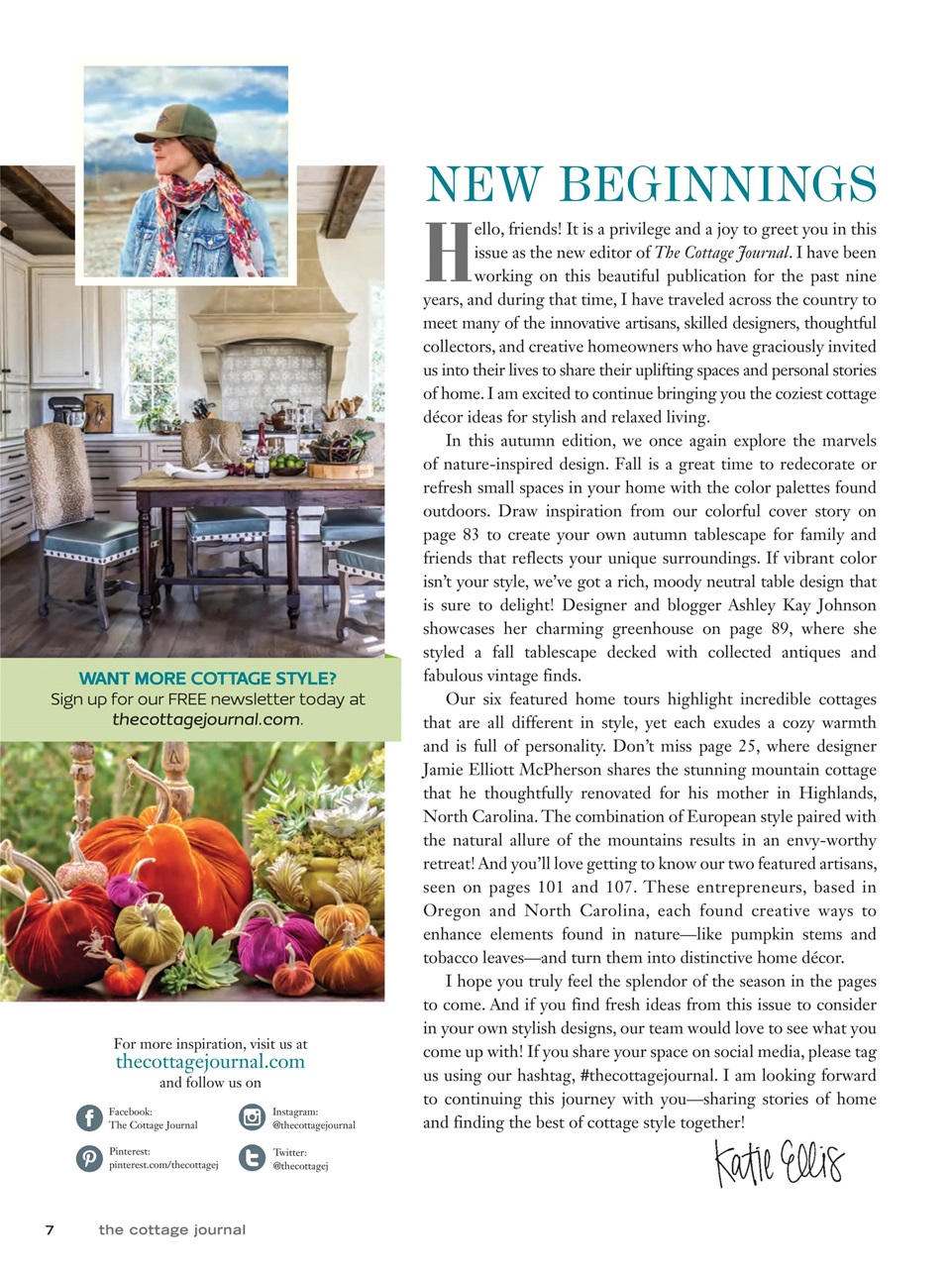 The Cottage Journal Preview Pages