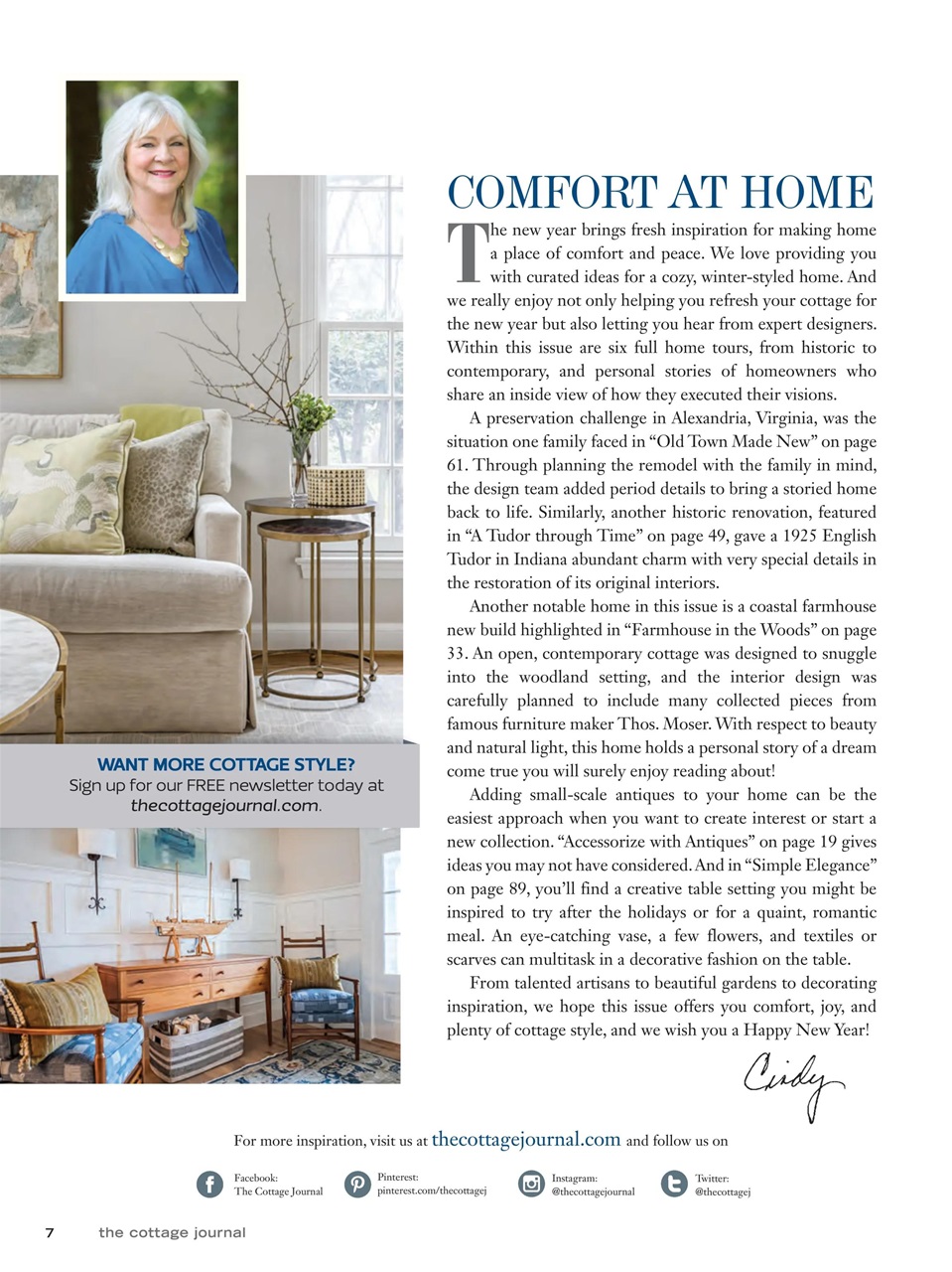 The Cottage Journal Preview Pages