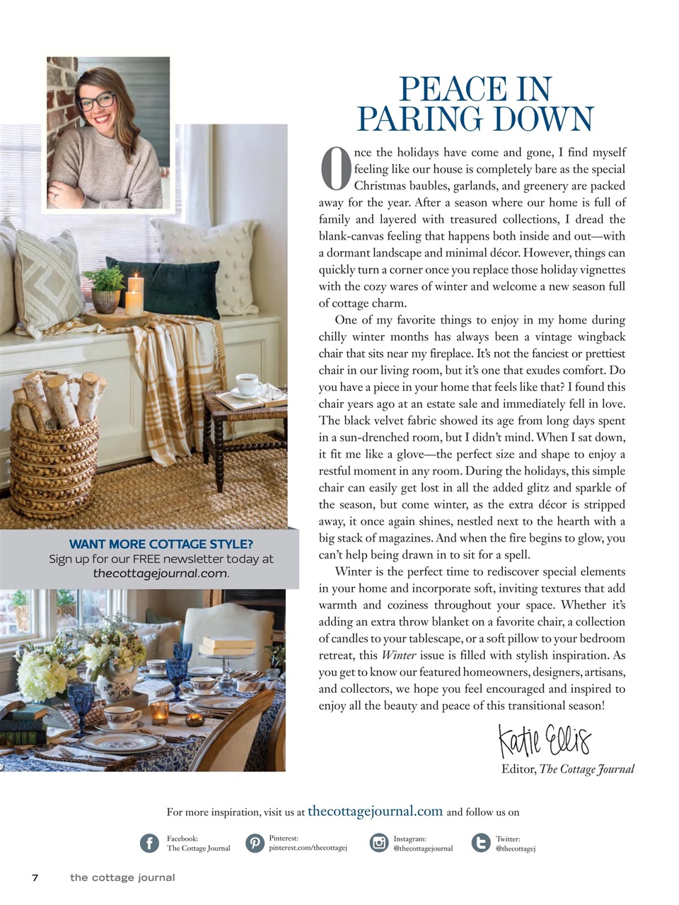 The Cottage Journal Preview Pages