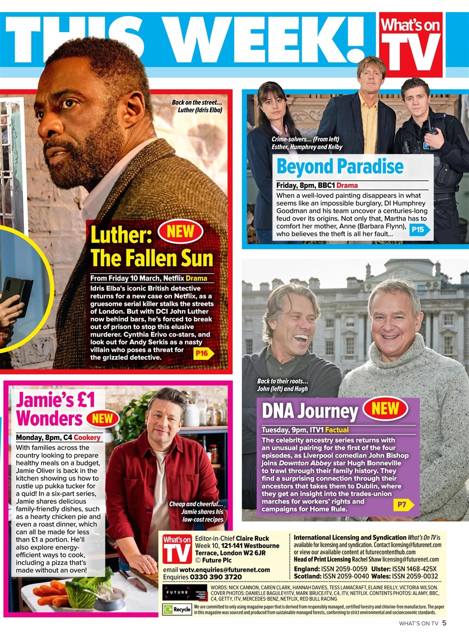 What's on TV Preview Pages