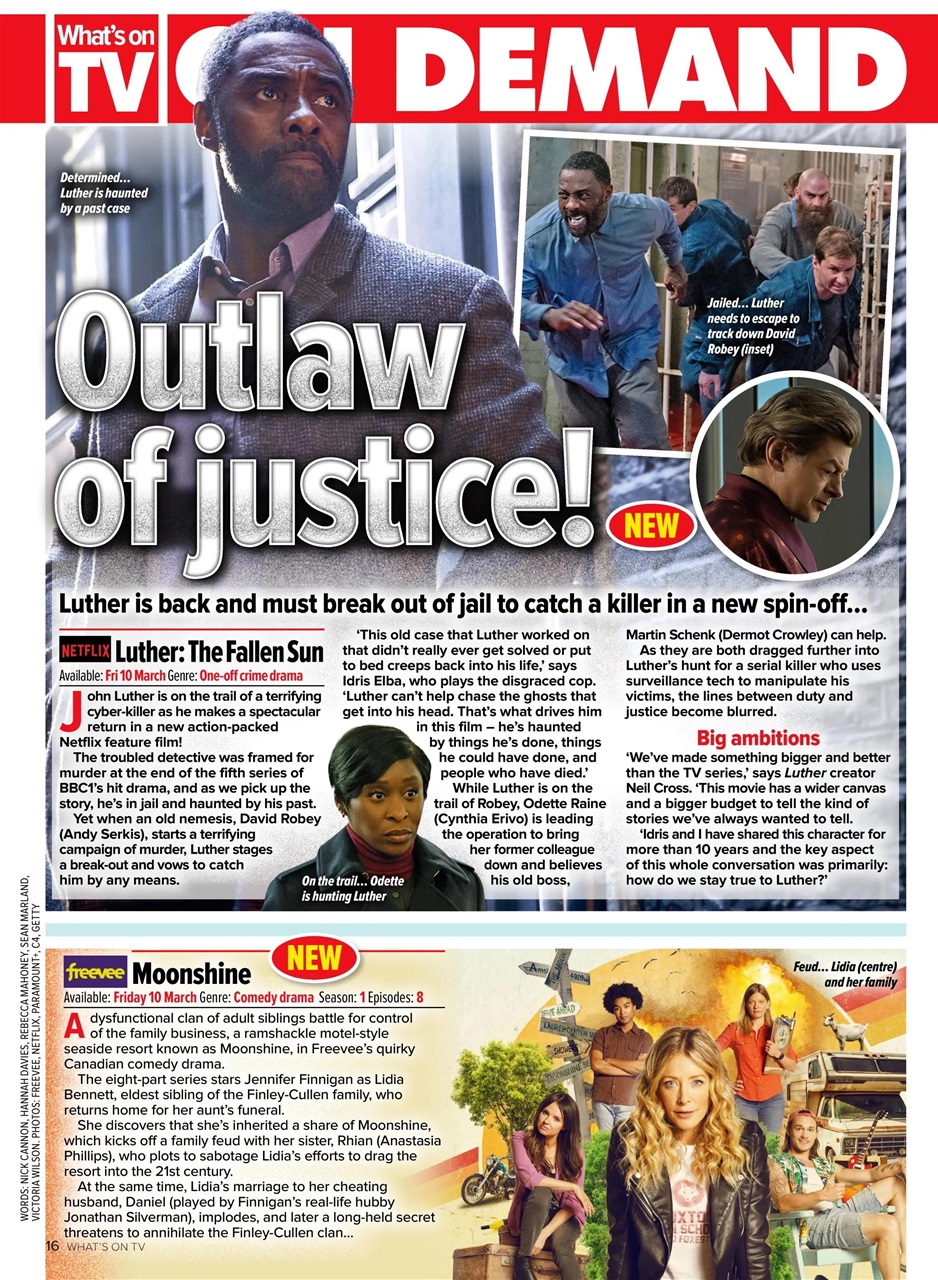 What's on TV Preview Pages