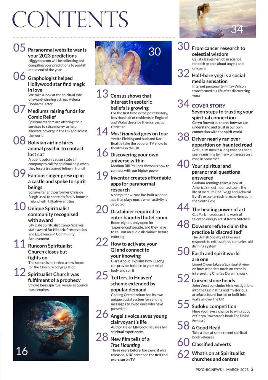 Psychic News Preview Pages
