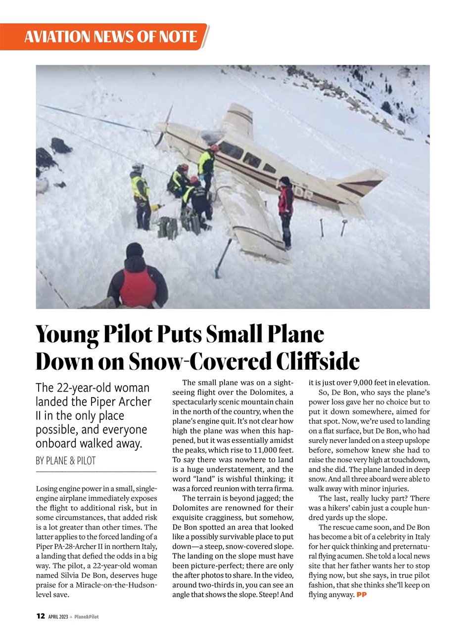 Plane & Pilot Preview Pages