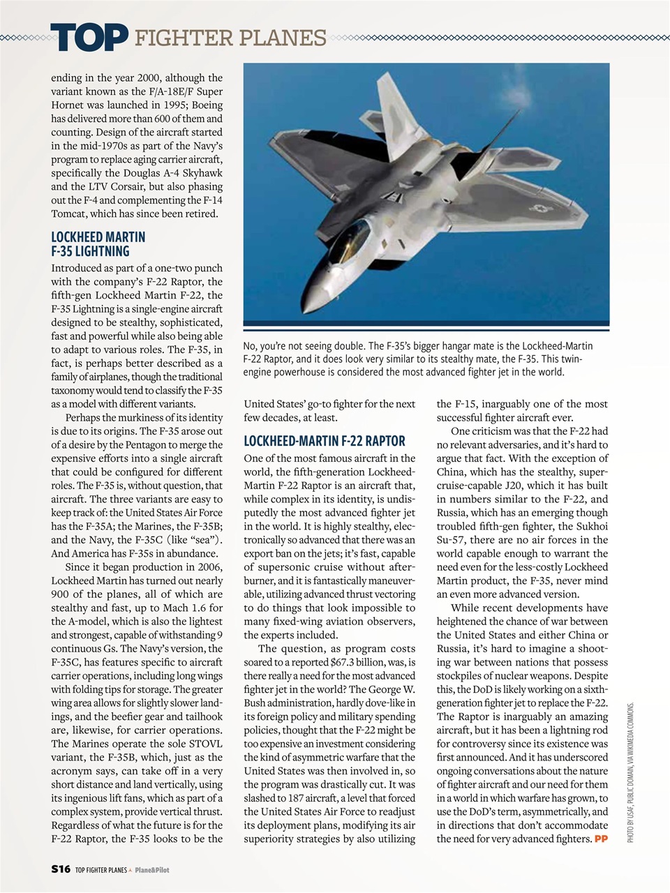 Plane & Pilot Preview Pages