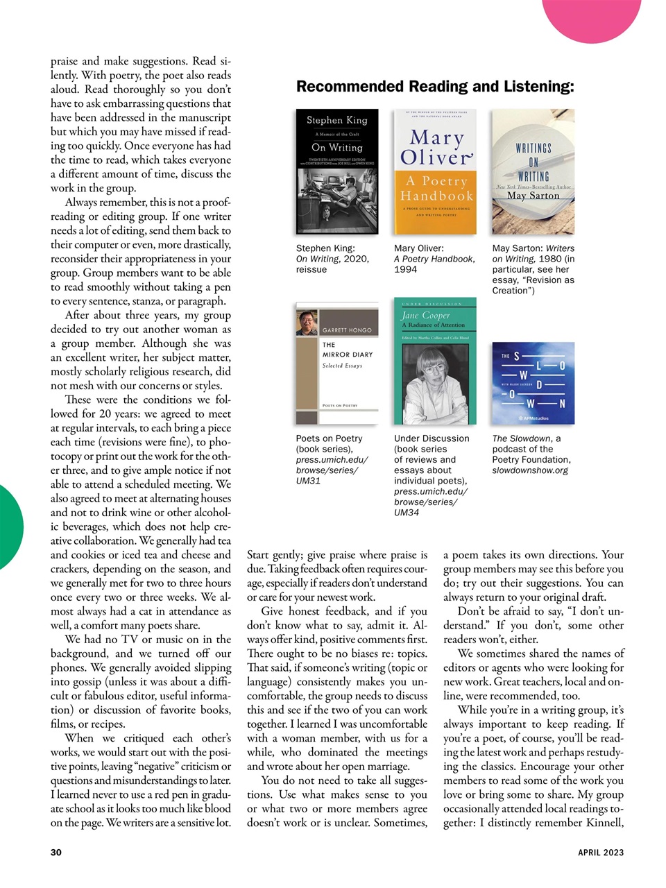 The Writer Preview Pages