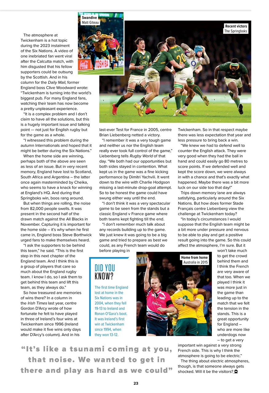 Rugby World Preview Pages