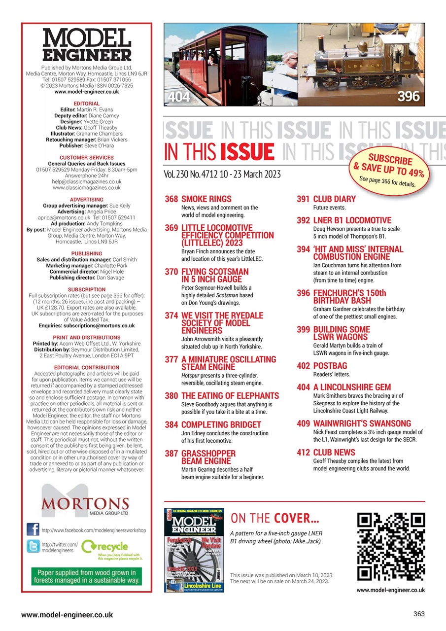 Model Engineer Preview Pages