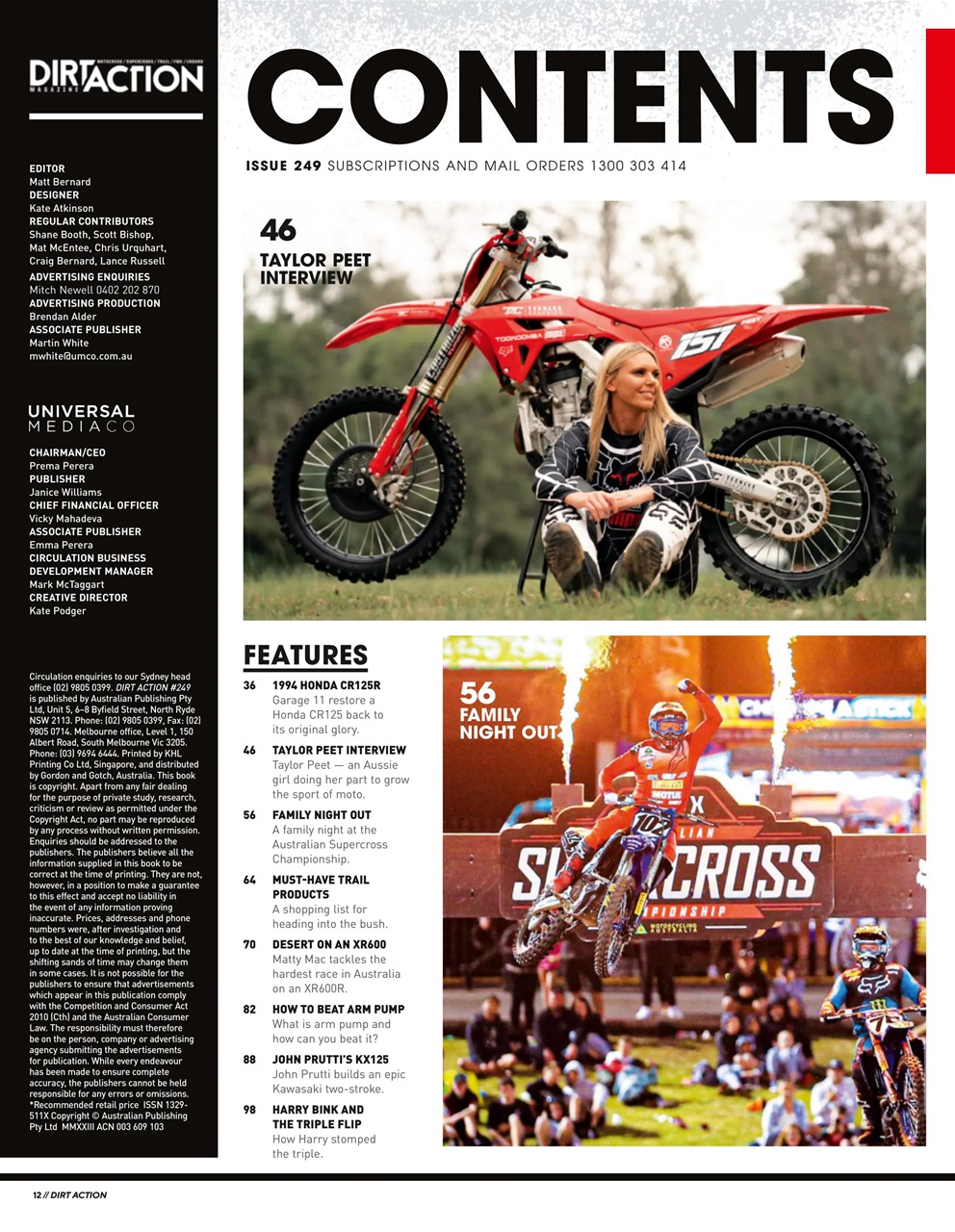 Dirt Action Preview Pages
