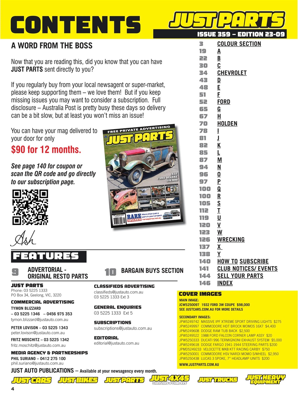 JUST PARTS Preview Pages