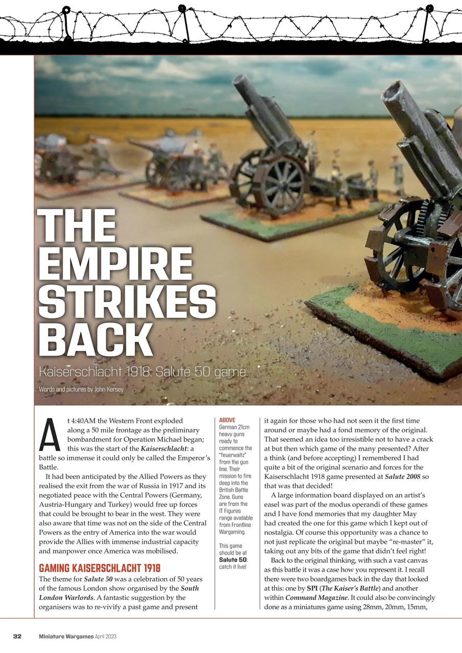 Miniature Wargames Preview Pages