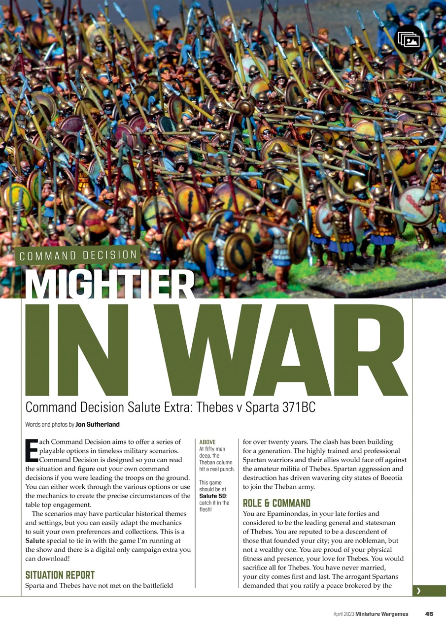 Miniature Wargames Preview Pages