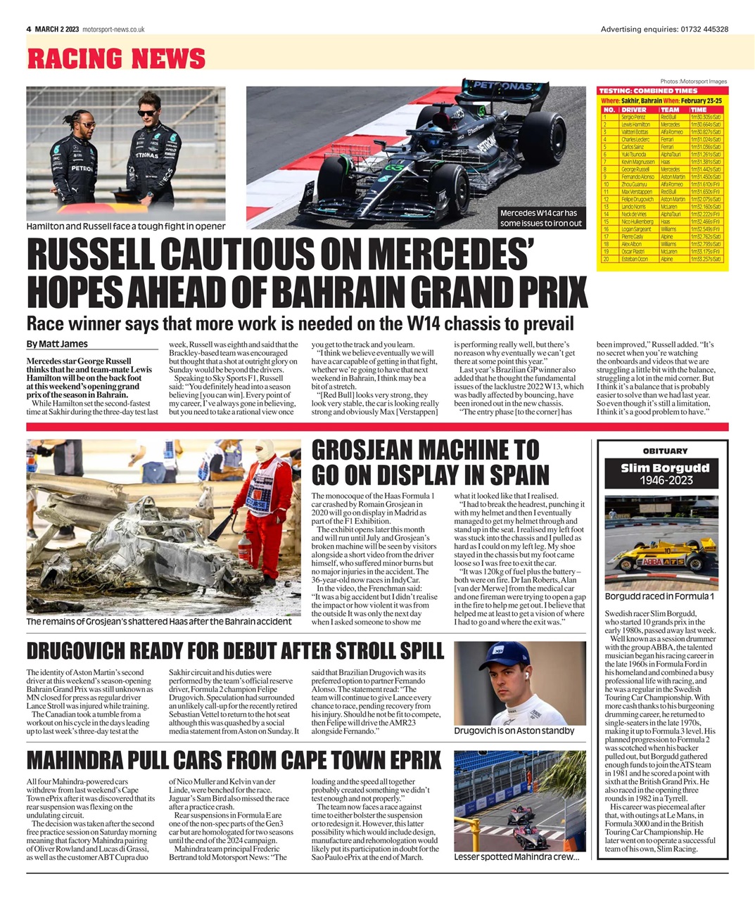 Motorsport News Preview Pages
