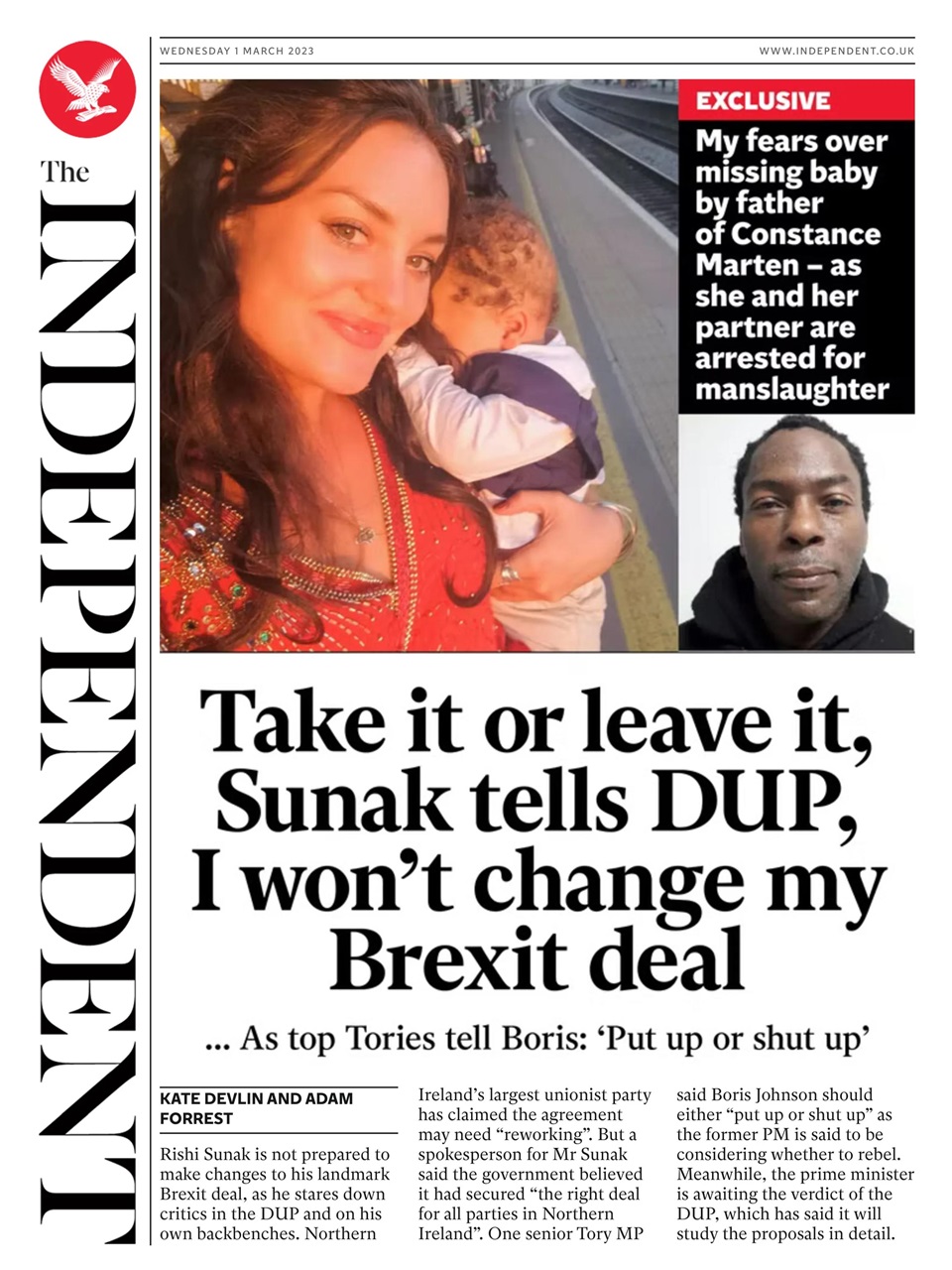 The Independent Daily Edition Newspaper Preview Pages