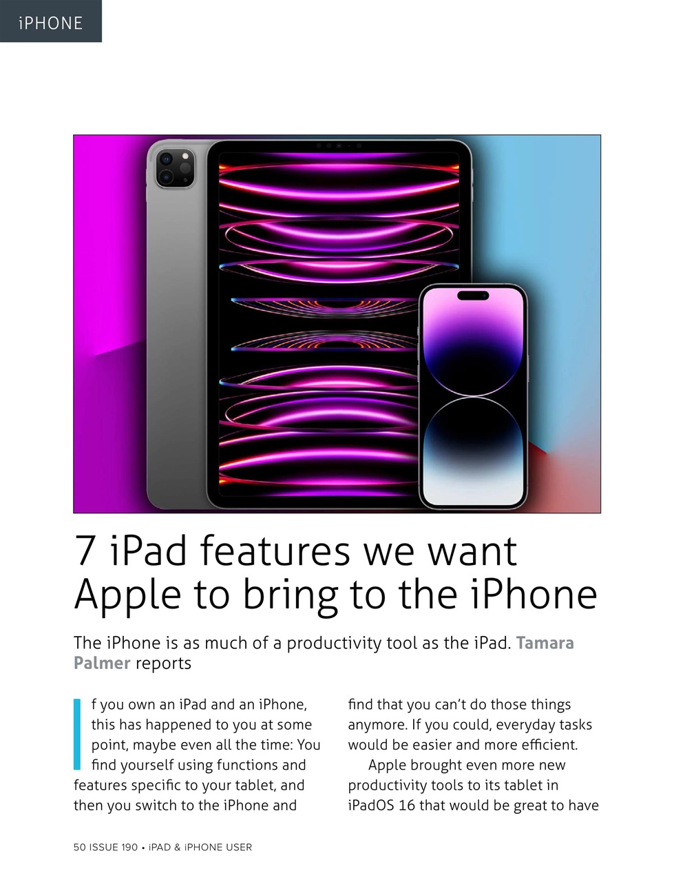 iPad and iPhone User Preview Pages