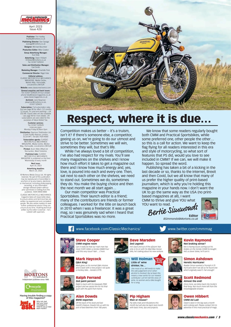 Classic Motorcycle Mechanics Preview Pages