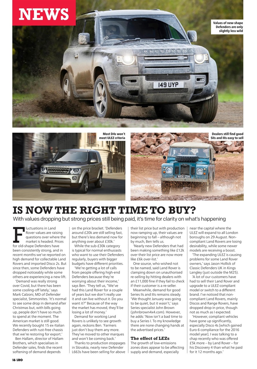 Land Rover Owner Preview Pages
