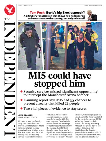 The Independent Daily Edition Newspaper issue Friday, March 3, 2023
