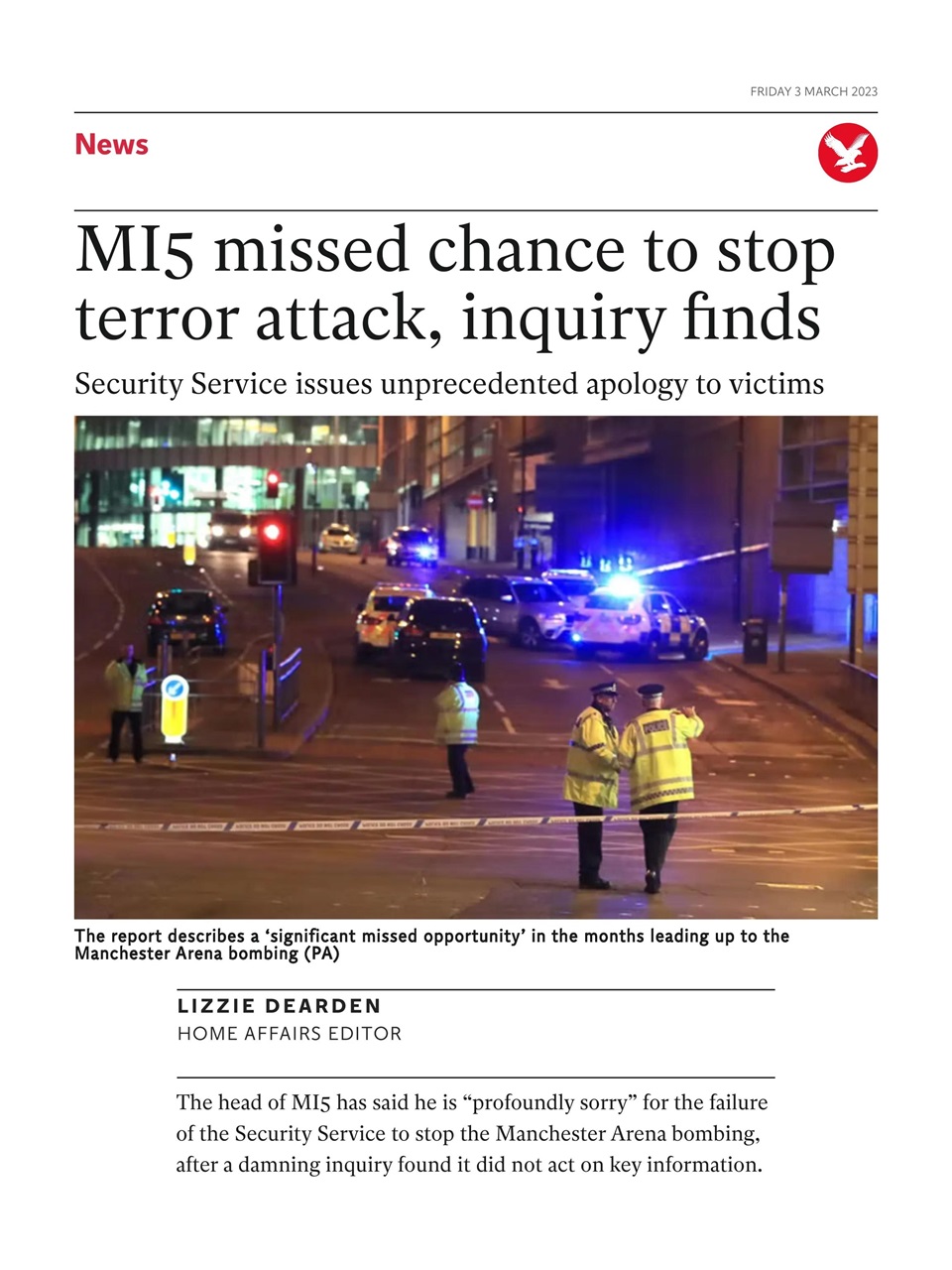 The Independent Daily Edition Newspaper Preview Pages