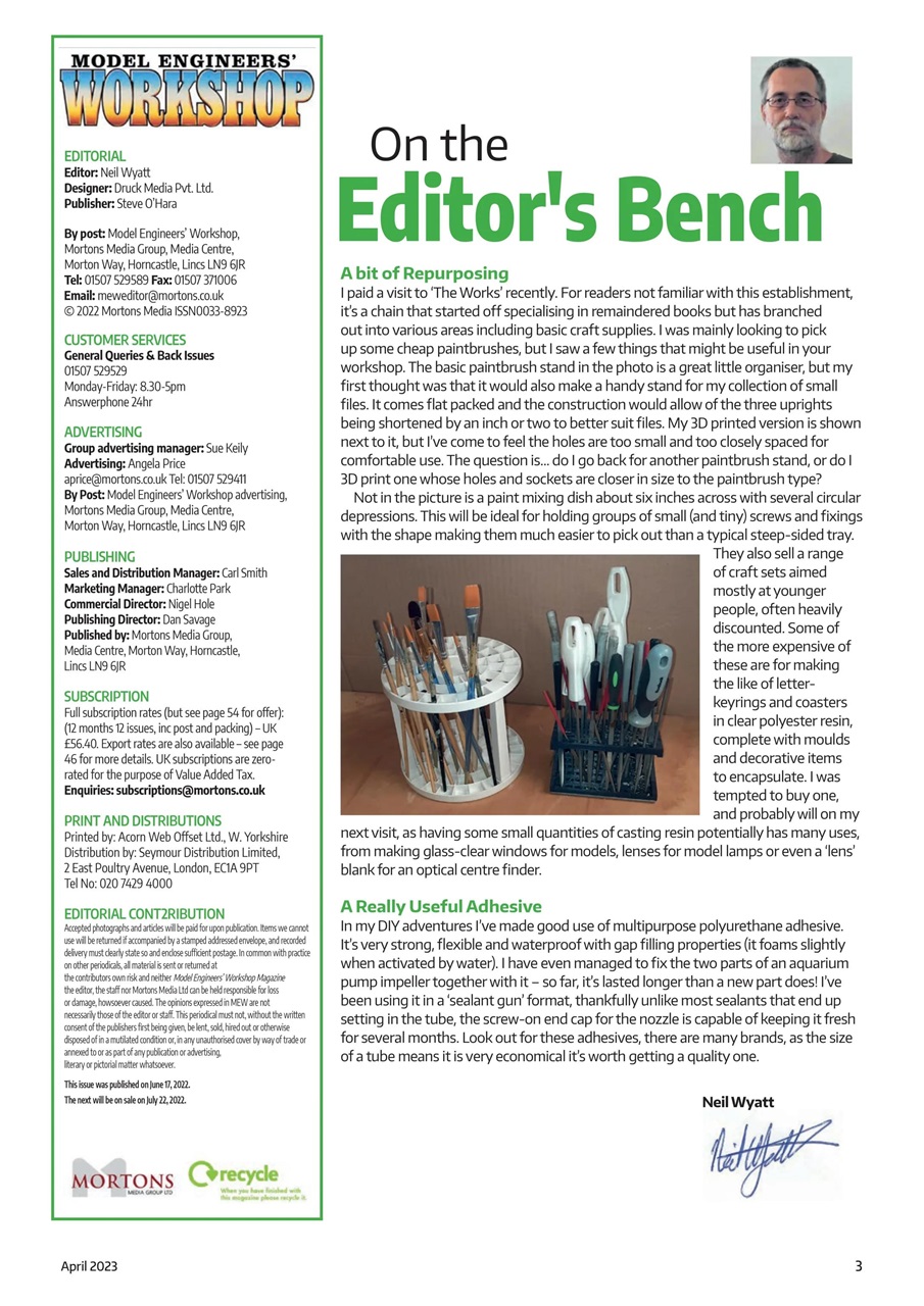 Model Engineer & Workshop Magazine Preview Pages