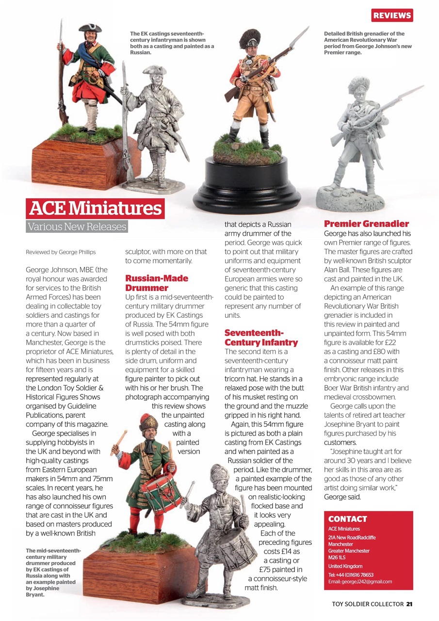 Toy Soldier Collector and Historical Figures Preview Pages
