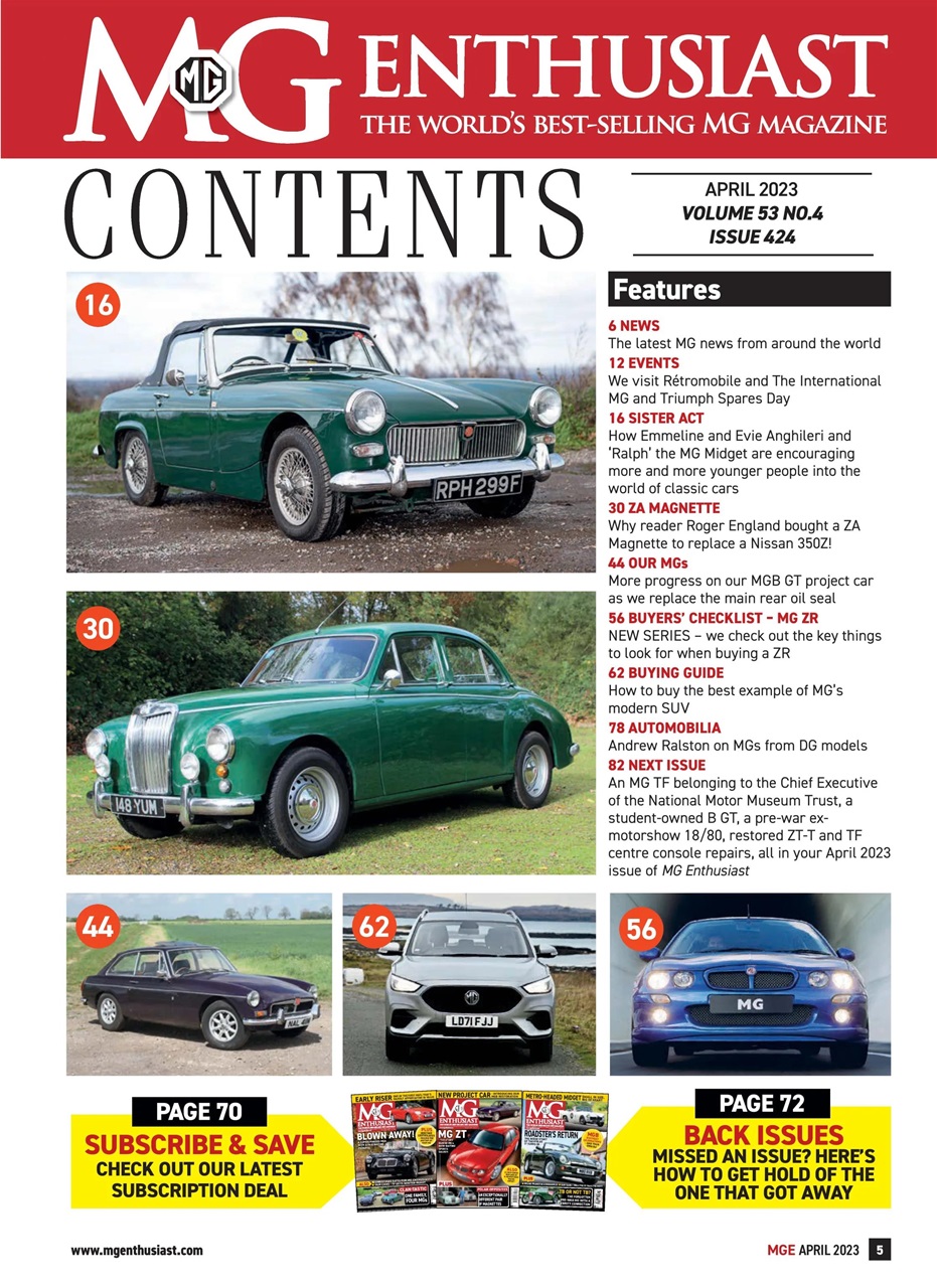 MG Enthusiast Preview Pages