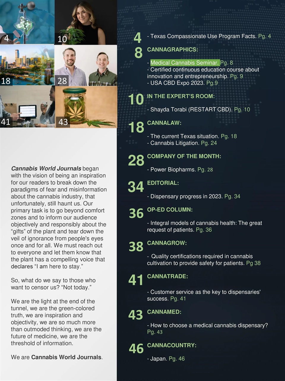 Cannabis World Journals Preview Pages