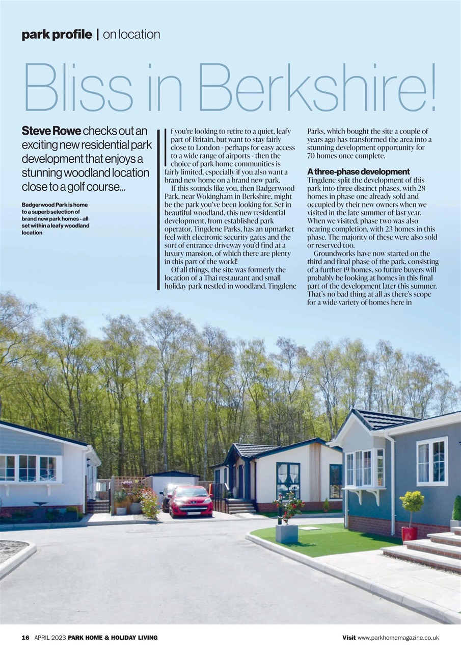 Park Home & Holiday Living Preview Pages