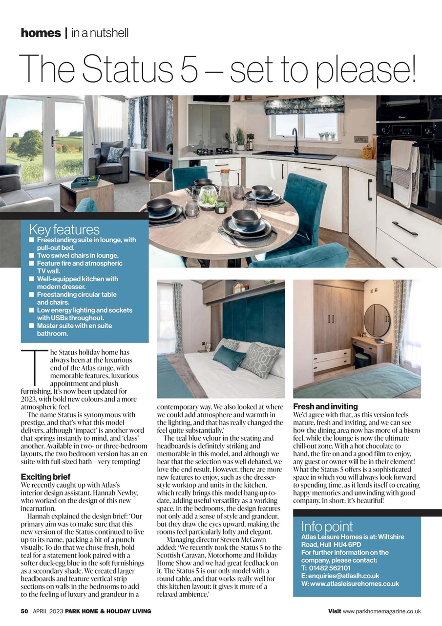 Park Home & Holiday Living Preview Pages