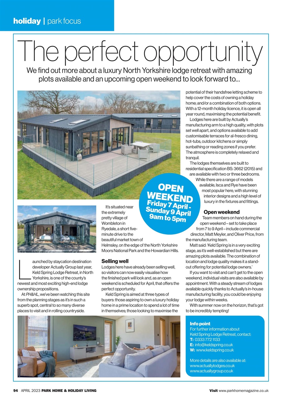 Park Home & Holiday Living Preview Pages