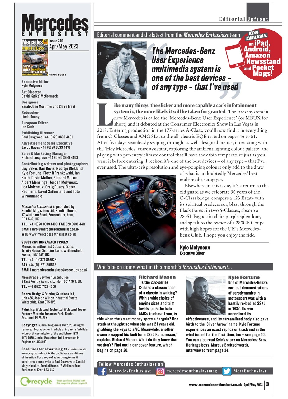 Mercedes Enthusiast Preview Pages