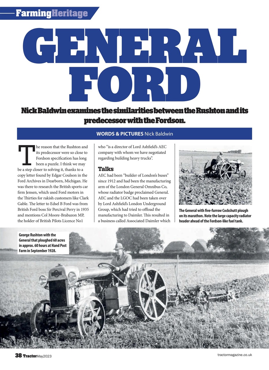 Tractor & Farming Heritage Magazine Preview Pages