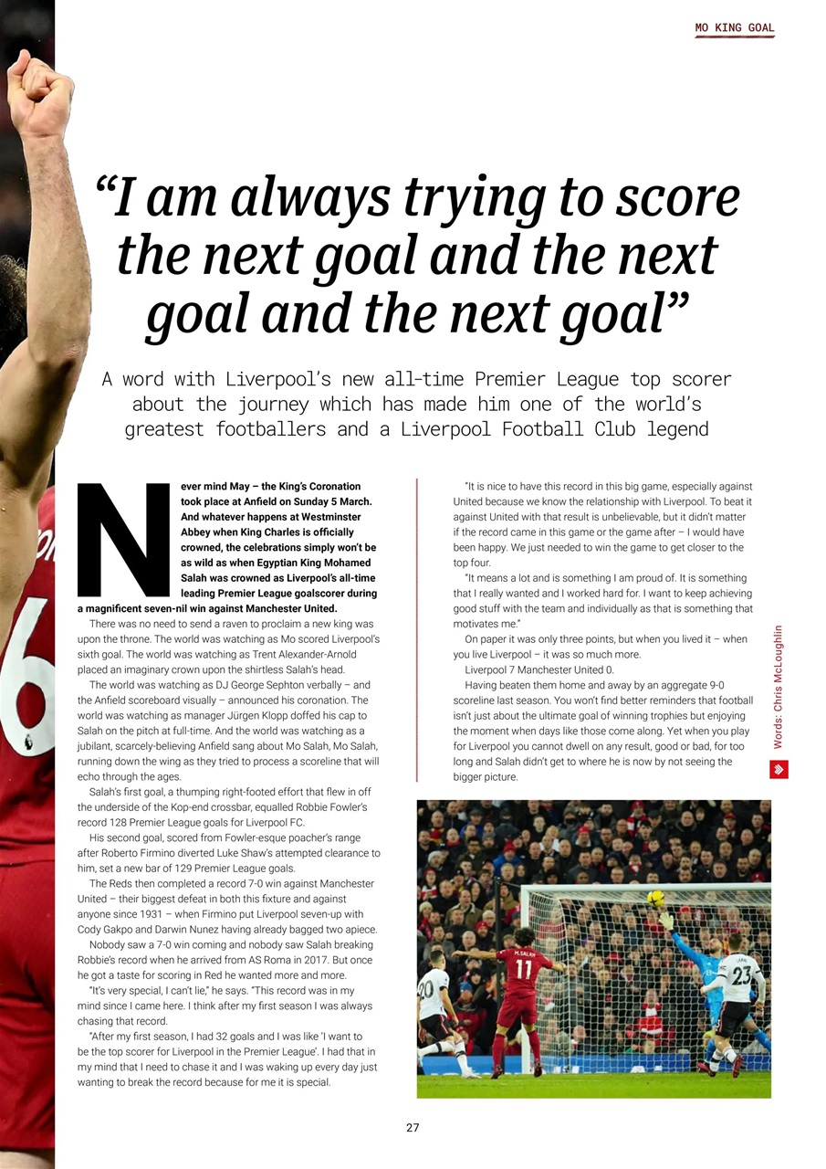 Liverpool FC Magazine Preview Pages