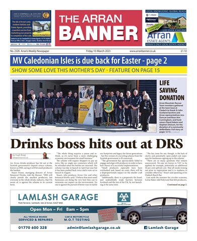 Arran Banner issue 10-Mar-2023