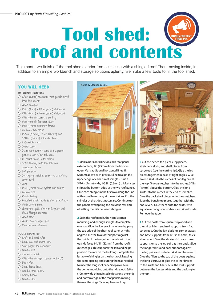 Dolls House and Miniature Scene Preview Pages