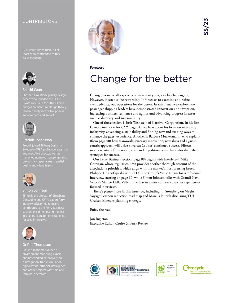 Cruise & Ferry Preview Pages