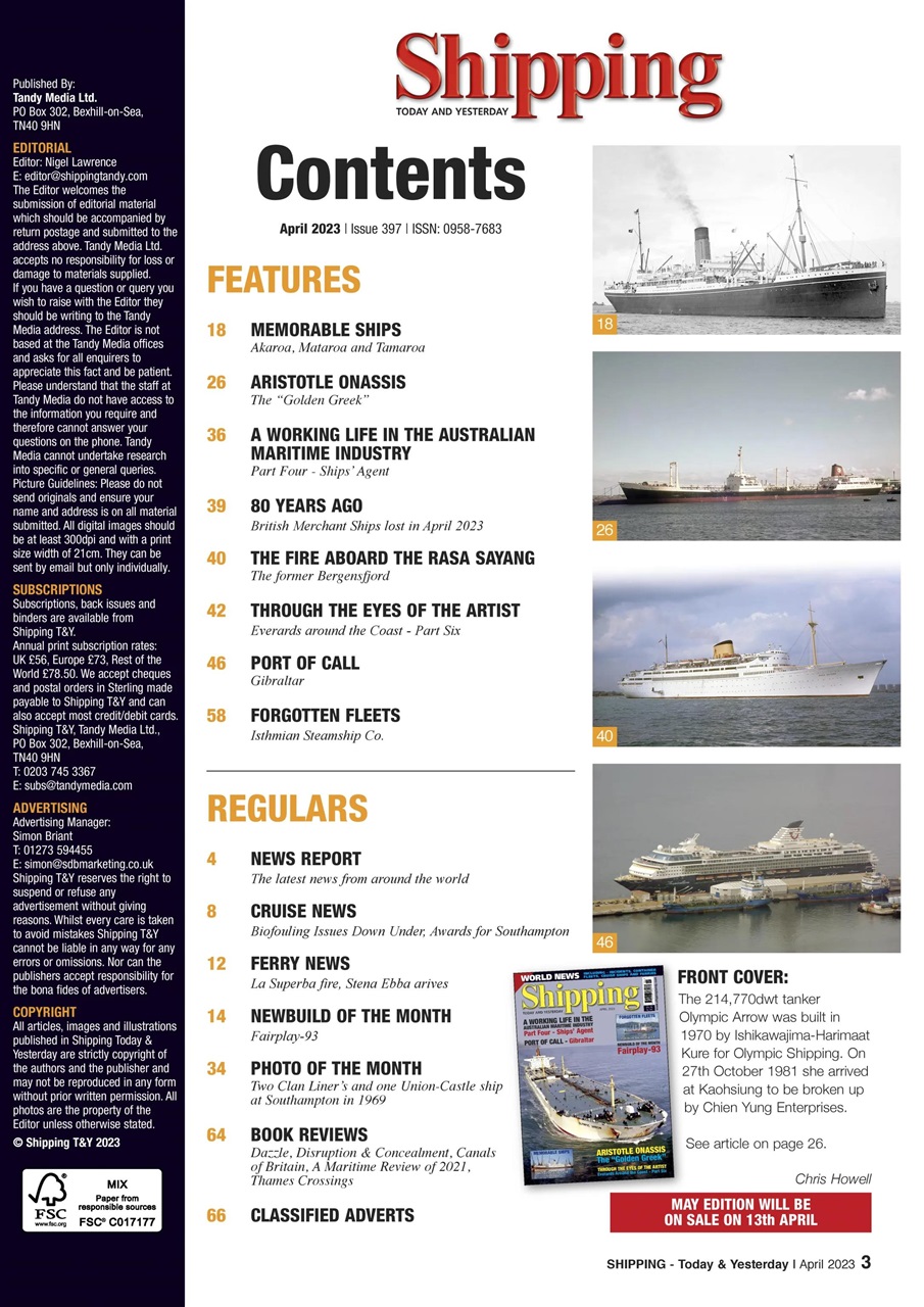 Shipping Today & Yesterday Preview Pages