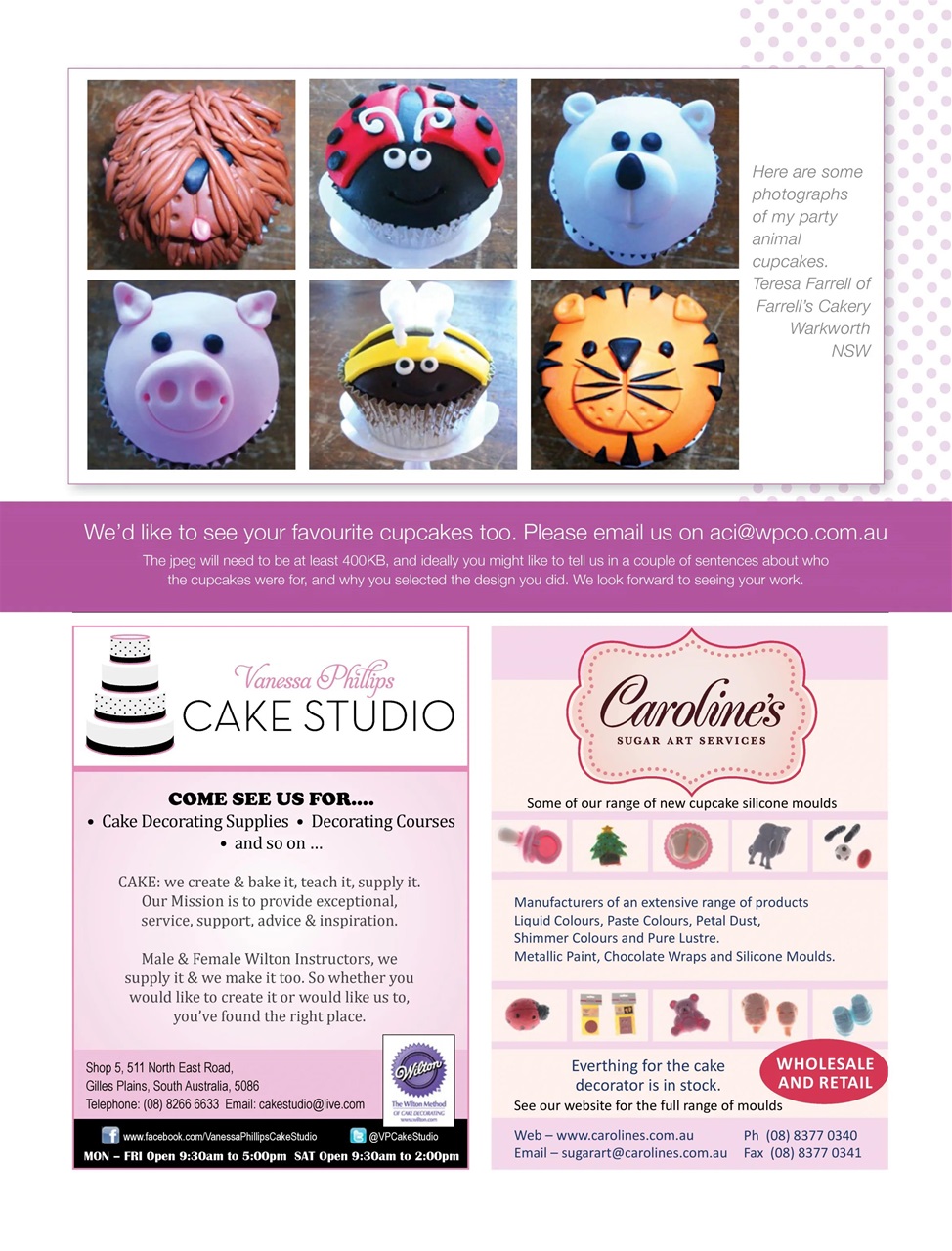Australian Cupcakes and Inspirations Preview Pages