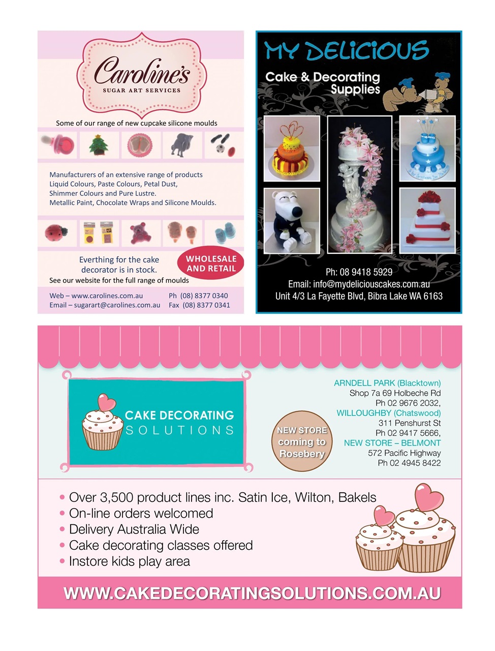 Australian Cupcakes and Inspirations Preview Pages