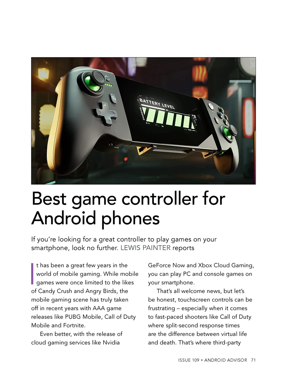 Android Advisor Preview Pages