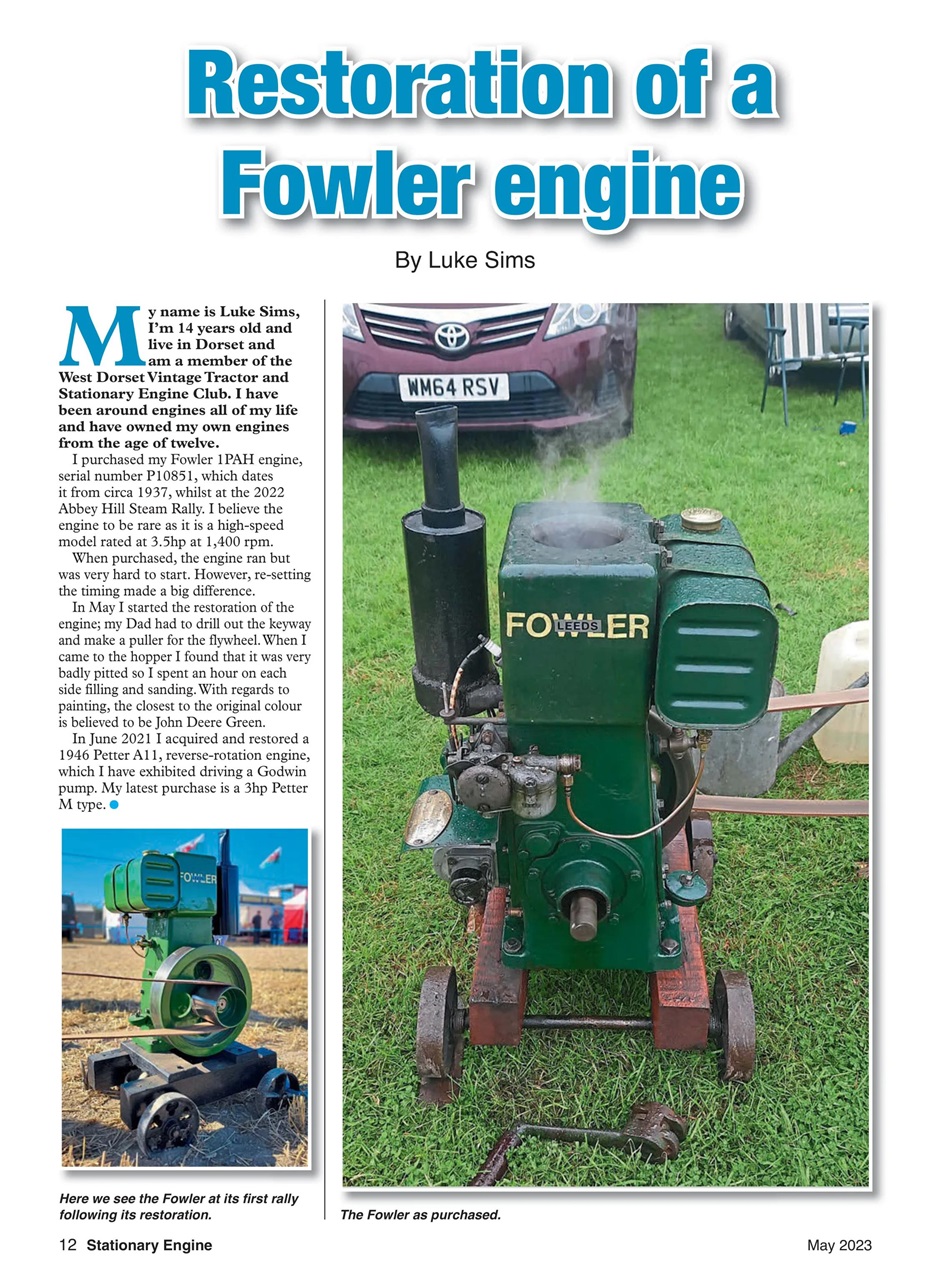 Stationary Engine Preview Pages