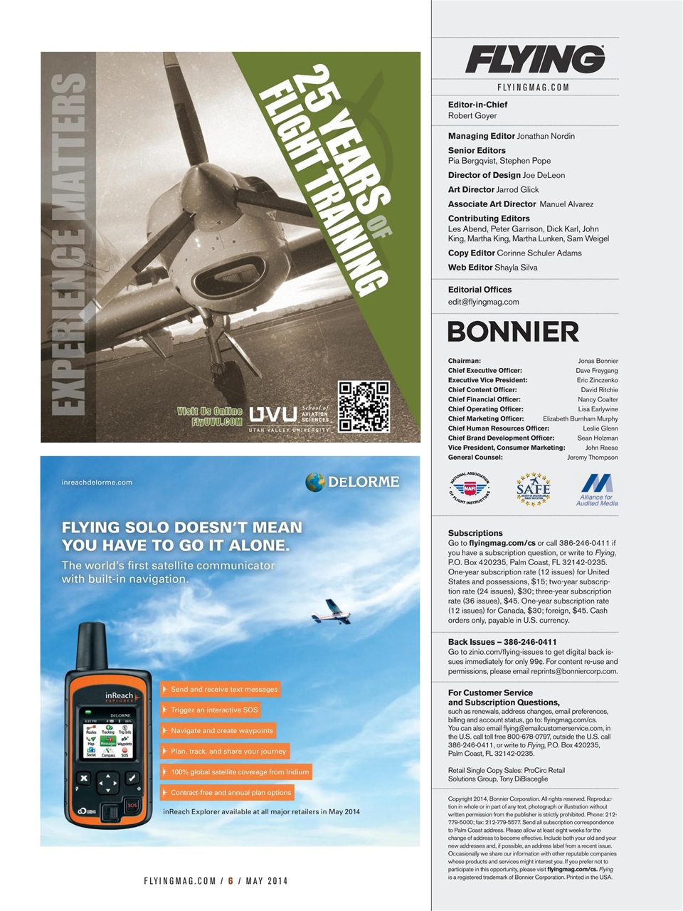 FLYING Magazine Preview Pages