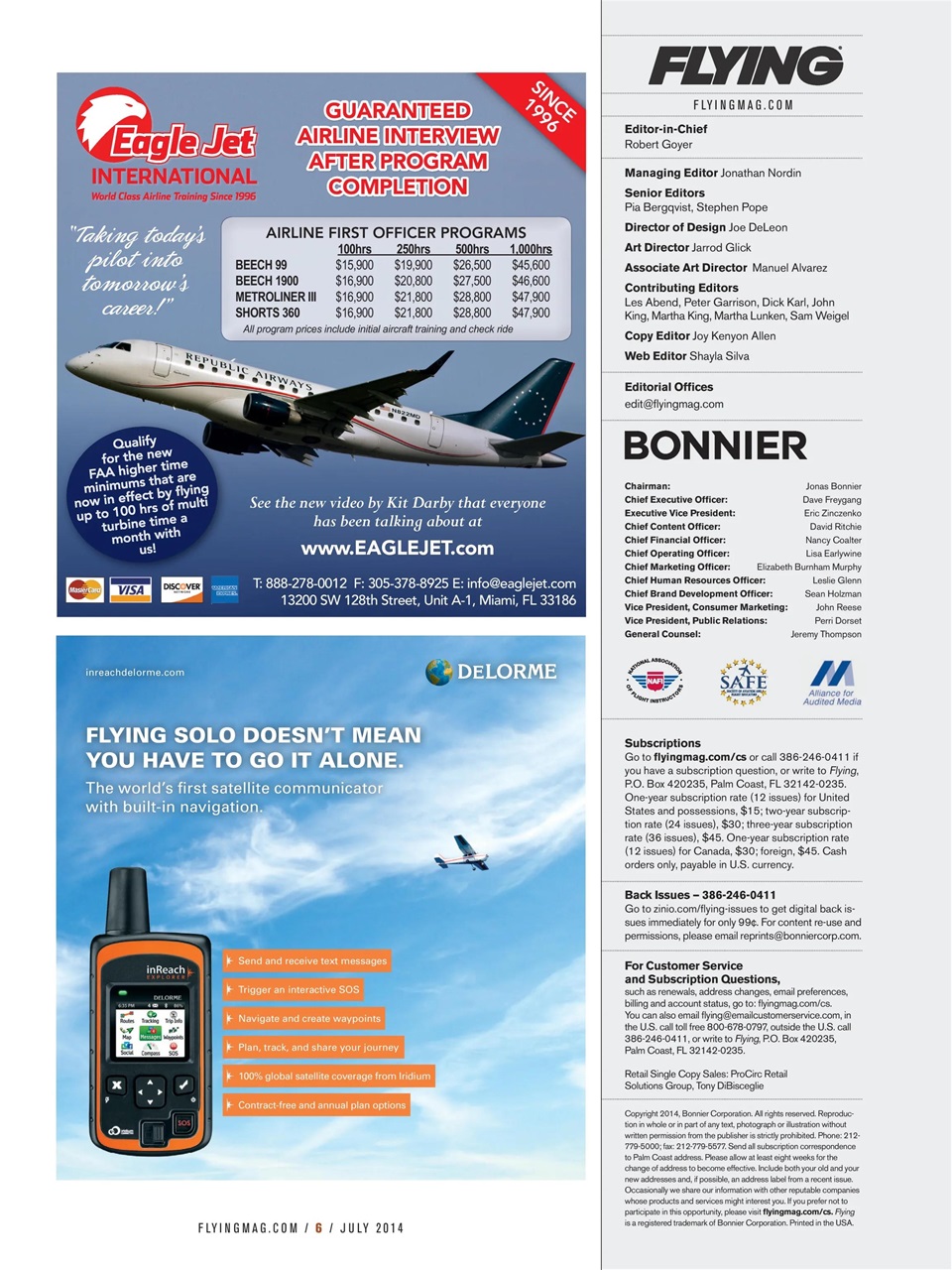 FLYING Magazine Preview Pages