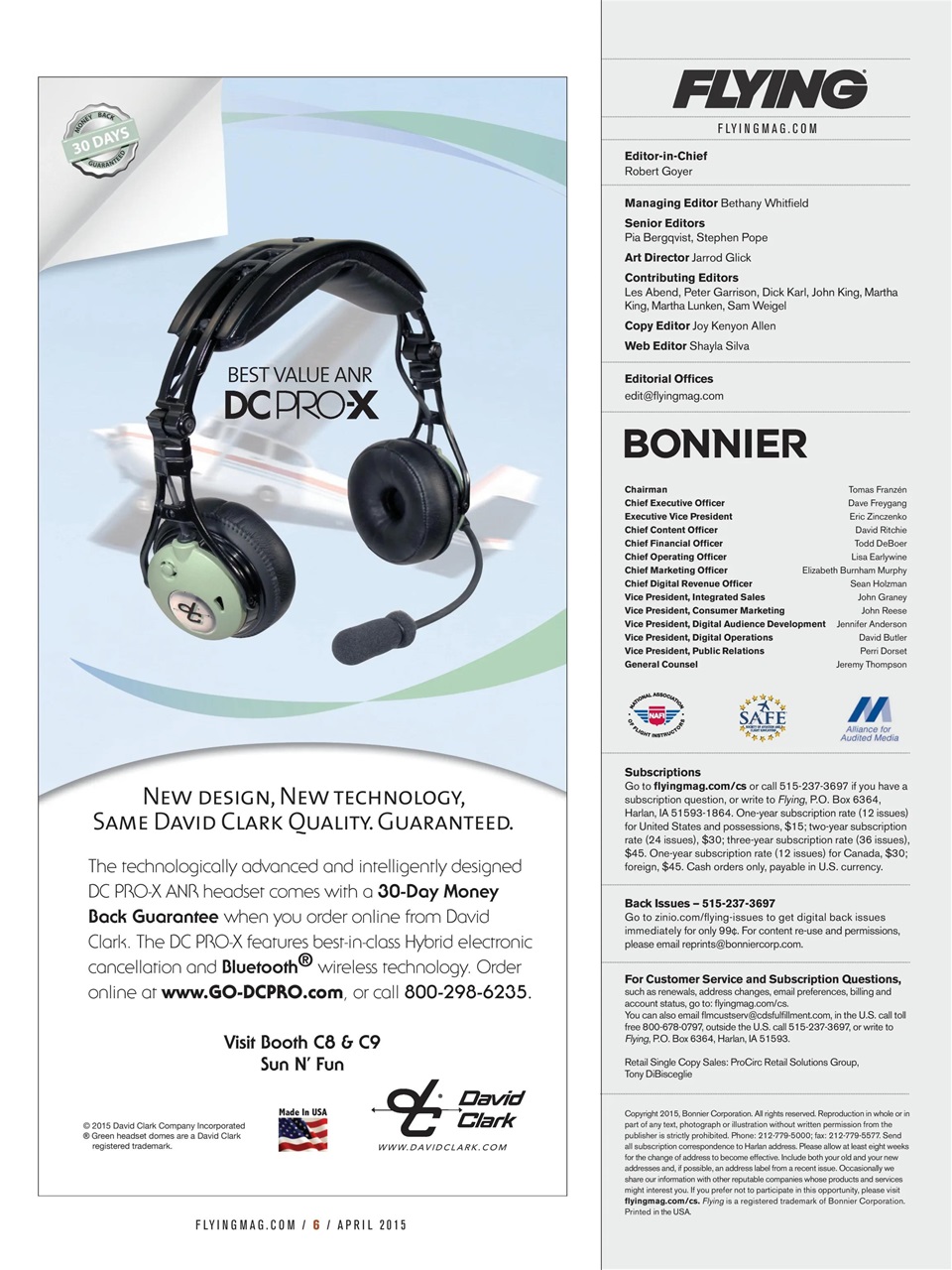 FLYING Magazine Preview Pages