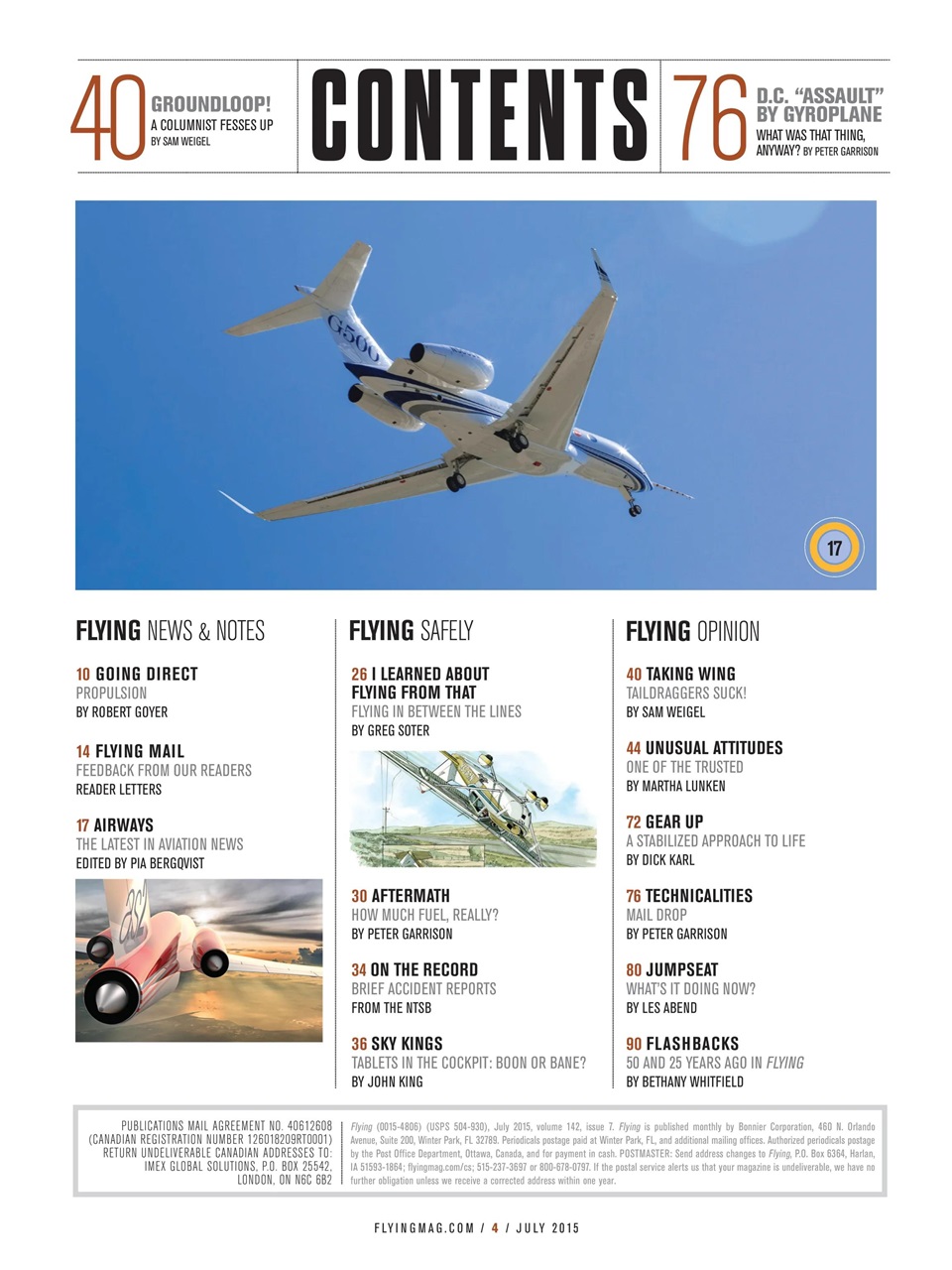 FLYING Magazine Preview Pages